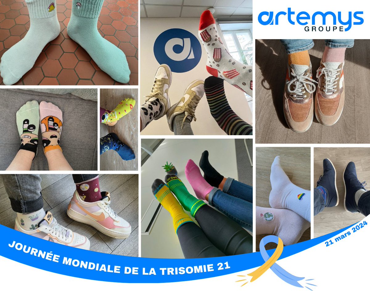 📢 21 MARS : JOURNÉE MONDIALE DE LA TRISOMIE 21

Porter des chaussettes dépareillées : Défi relevé avec brio pour la #team groupe Artemys 🧦
 
#solidarite #inclusion