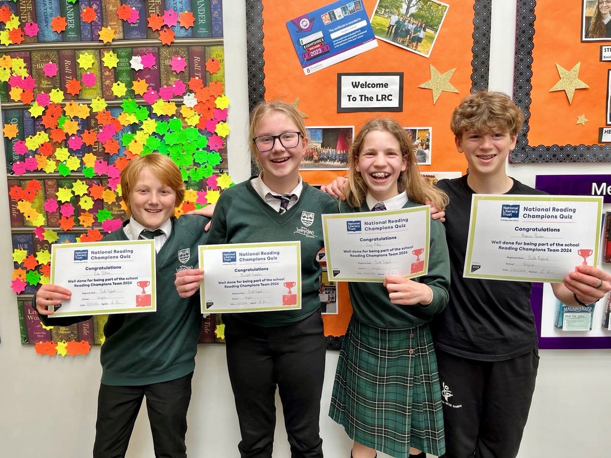 ⭐Weydon came 2nd out of 27 schools in the National Reading Champions Quiz–South Region⭐ #teamweydon did a tremendous job. It was great to observe their incredible knowledge & love of literature. @Literacy_Trust @ALCS_UK @OpenUni_RfP @LRCWeydon