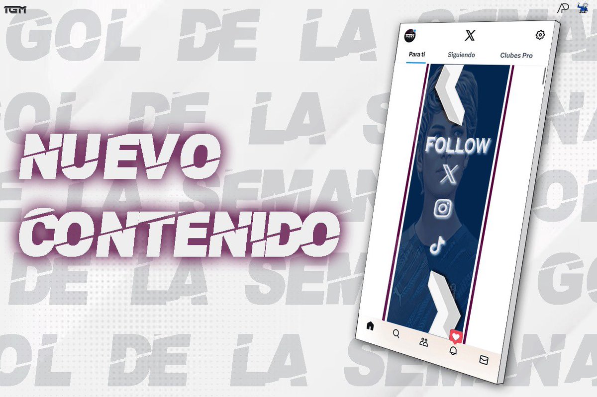 Anunciamos que esta temporada tendremos contenido inédito 👀

          ⚽️ ¡GOL DE LA SEMANA! ⚽️

Mantente atento para ver cómo enviar tus mejores goles en TGM 😏

Y Sí, Aquí también hay talento 😎