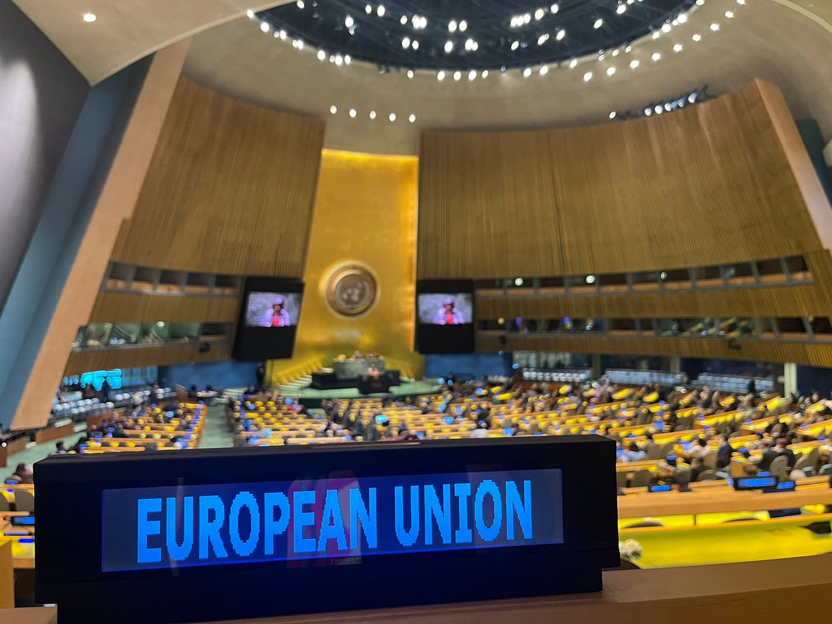 ✅ADOPTED! UN General Assembly #AI resolution on Seizing the Opportunities of Safe, Secure and Trustworthy Artificial Intelligence Systems for Sustainable Development Co-sponsored by all 27 🇪🇺EU Member States.