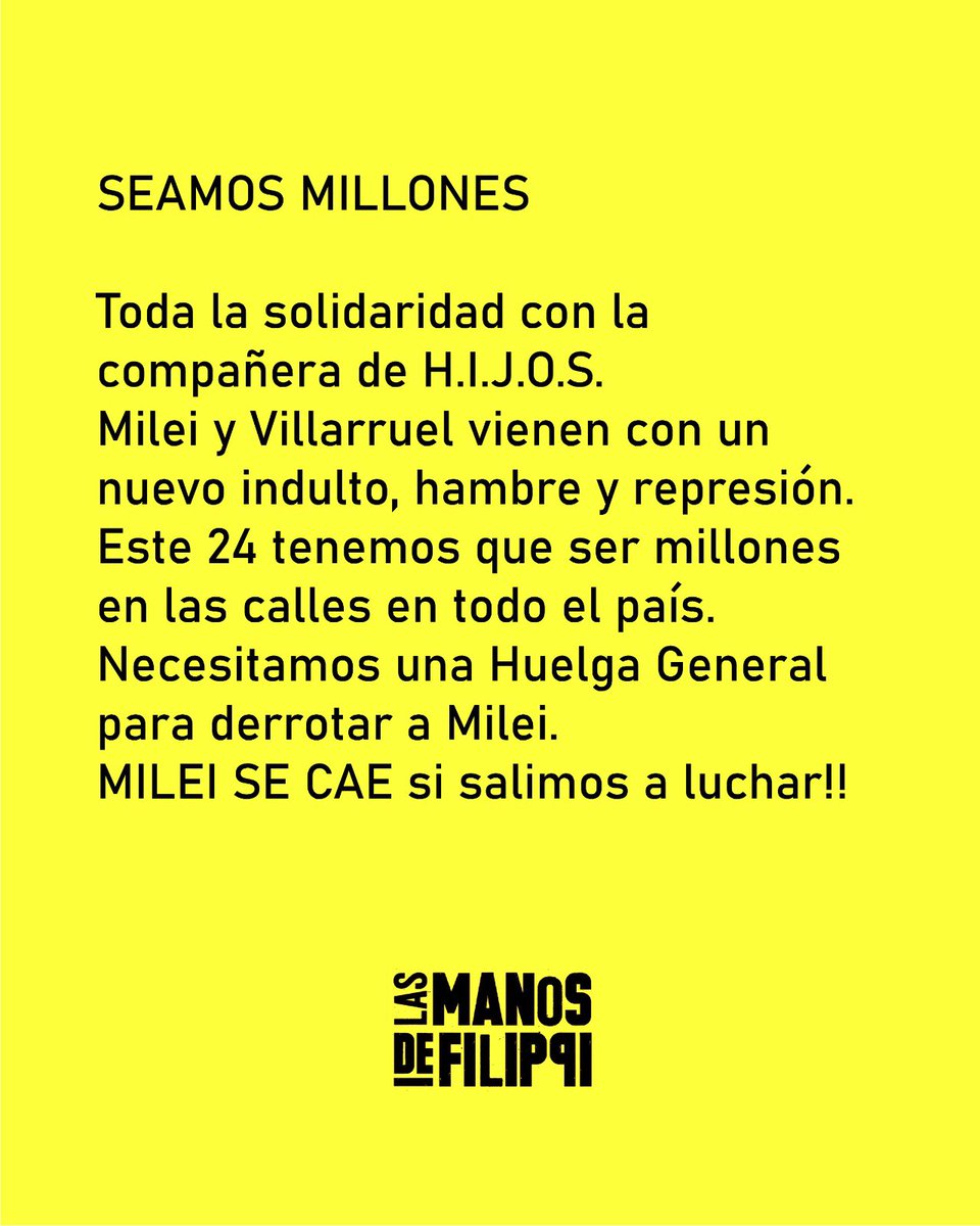Este 24 de marzo seamos millones en todas las calles del país 💪🏼