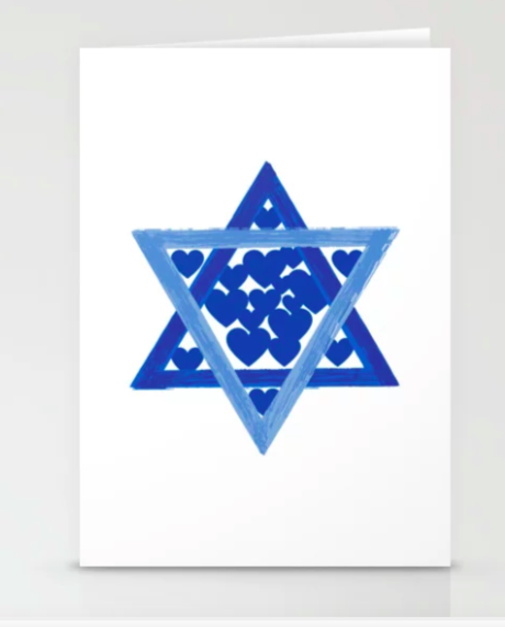 Thanks to the buyer of our Jewish Star with hearts design on multiple packs of stationery cards.  

Buy yours here:  society6.com/product/jewish…

#BuyIntoArt #Jewish #JewishGifts #Israel #JewishStar #StarofDavid #NeverAgain #NeverAgainIsNow #StopAntisemitism