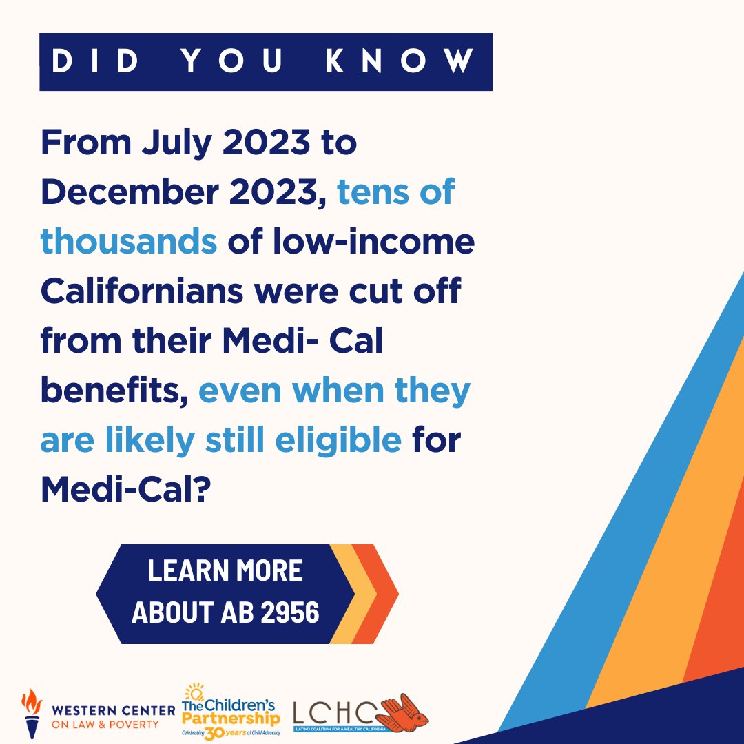 Did you know? #AB2956 (@asmtasha) would help people to keep their Medi-Cal coverage for a full 12 months, regardless of changes in their income. When we simplify the renewal process, we simplify & save the lives of California children & families.