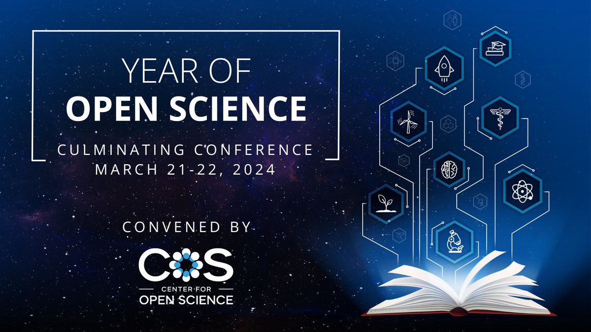 It's not too late to take part in the @OSFramework virtual Year of #OpenScience conference! Join today at 4pm ET for @aaccomazzi's lightning talk and again tomorrow at 9am ET for a joint presentation with @BartlettAstro & @sgjarmak! Register for free: cos.io/yos-conference