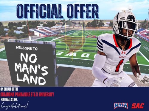 Blessed to receive an offer from Oklahoma Panhandle State University✅  <a href="/OPSUFootball/">OPSU Football</a>