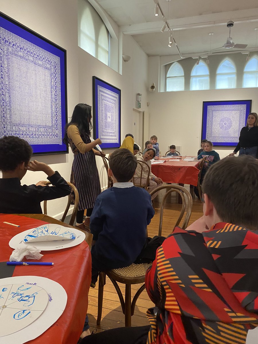 Year 3 at the October Gallery today using ink for calligraphy! 🖋️✒️