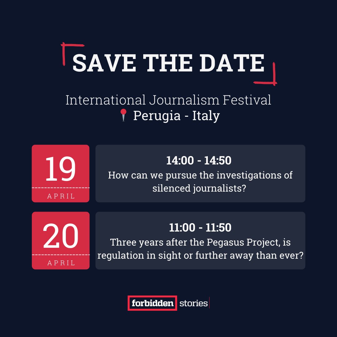 Save the date and get ready to learn more about @FbdnStories' mission and investigations during @journalismfest. 📍Perugia, Italy 🗓️ April 19 and 20, 2024 Stay tuned for more information about the panelists in the coming weeks!