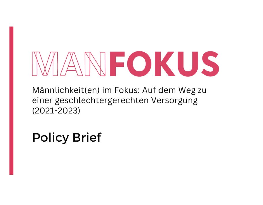 Bitte teilen! Heute veröffentlichen wir den Policy Brief für das MANFOKUS Projekt. Wir stellen Ergebnisse aus drei Studien zur #geschlechtergerechten #Gesundheitsversorge mit Fokus auf #Männlichkeiten #masulinities vor #genderequality #healthequality #gendertransformative