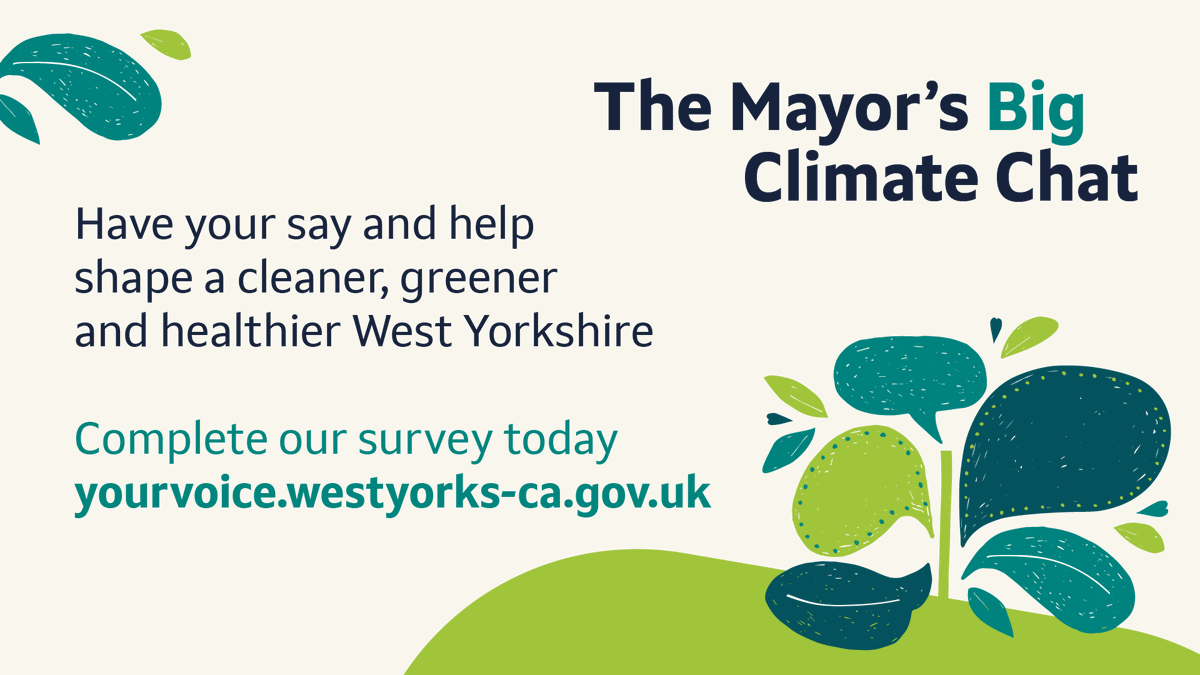 🌱 Last chance to have your say! The Mayor's Big Climate Chat ends this week. Share your aspirations, concerns, and green initiatives. Every idea counts! Visit yourvoice.westyorks-ca.gov.uk/climate to be a part of the change 💚