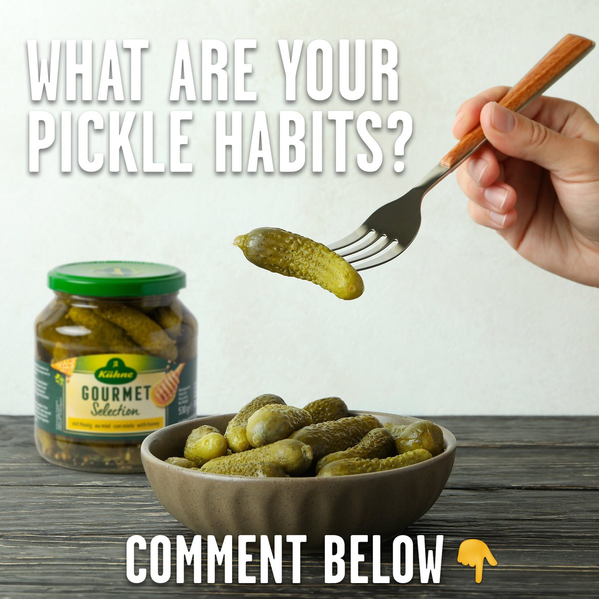 What are your weird and wonderful #pickle habits? We need to know! Do you drink the brine straight from the jar? Dip your pickles in peanut butter? Do you skewer 20 pickles together making one giant mega-pickle? Comment yours below 👇 #gherkins #foodhacks