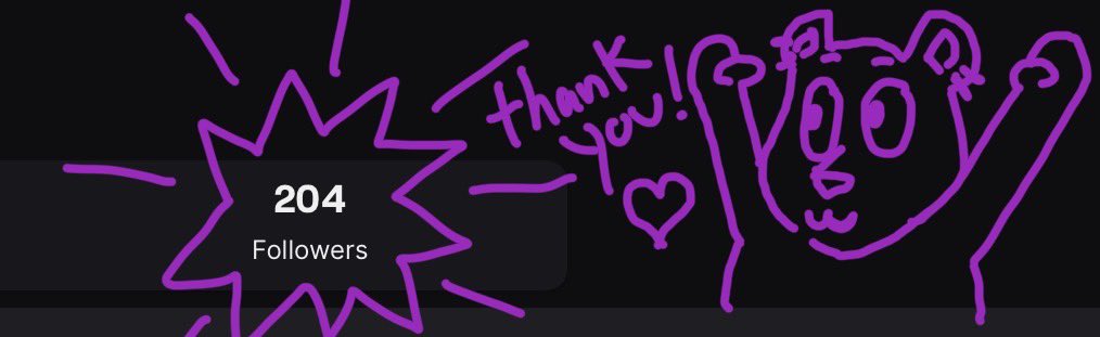We did it everyone! We passed 200 followers on twitch! Thank you very much for helping me get here, it’s been a long and fun adventure, is it over tho??? Hell No! : D let’s keep going higher and higher!

Also a shoutout to everyone who has subbed, wasn’t expecting to hit 20 for