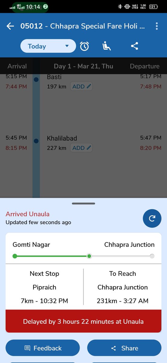 Sir, my train number is 05012 Gomti Nagar and goes till Chapar but the train is running late by 3 hours sir, it gets late daily, sir, I request you to solve this problem. @RailMinIndia @AshwiniVaishnaw
