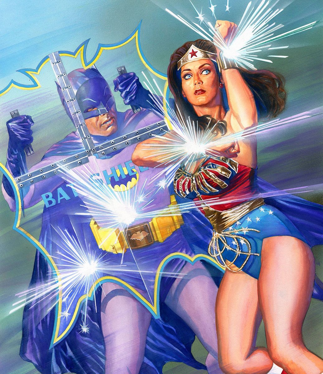 Batman meets Wonder Woman   #batman #wonderwoman #dc #adamwest #lyndacarter