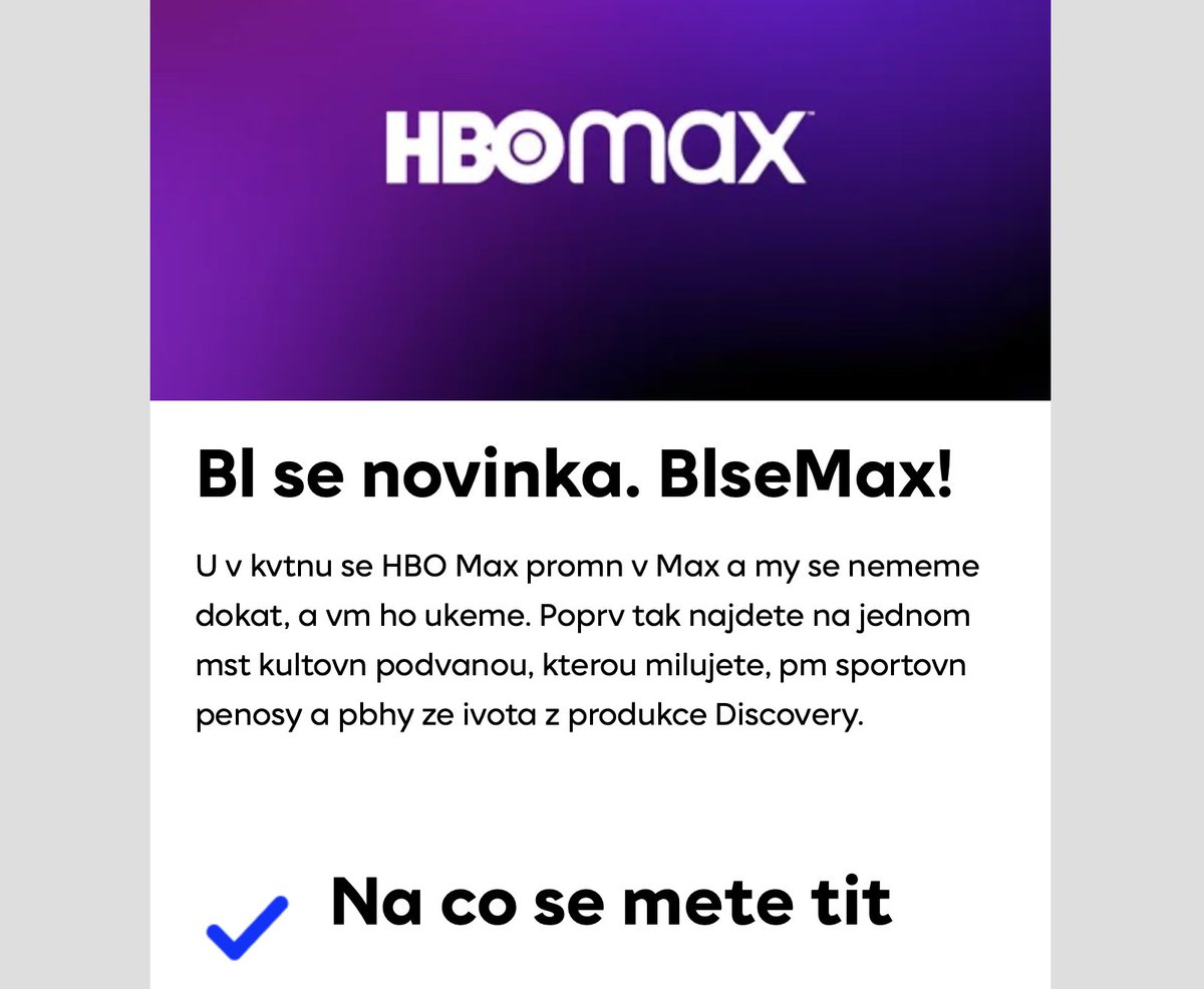HBO umí krásně posílat newslettery, všechny znaky s diakritikou prostě vynechá a nechá uživatele luštit😁