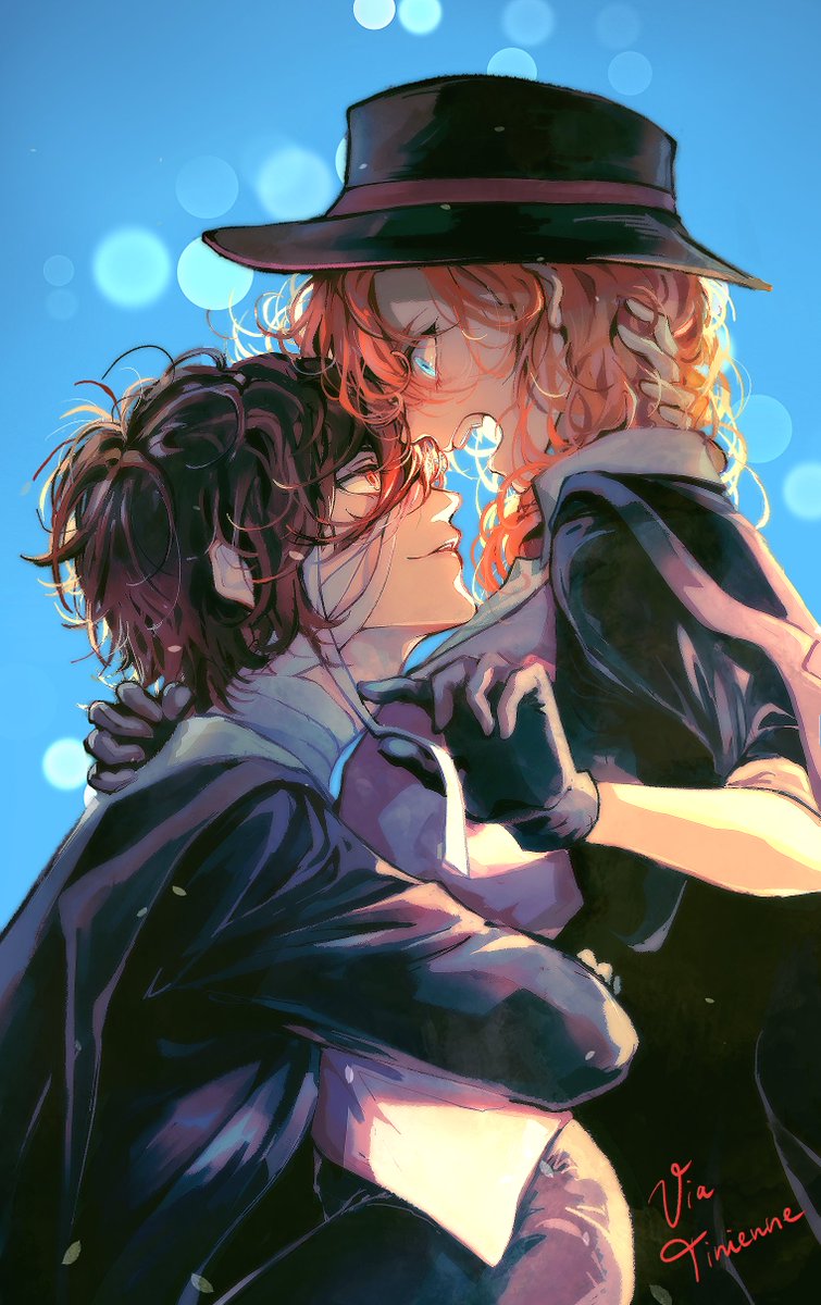 Via_Tinienne's tweet photo. Taming the wild kitten.

I still study lighting.

Also, I get the feeling, the Chuuya I portray is somehow very wild.
Next time I show a tamed version~

#双黑 #skk #bsd #dachuu #文豪ストレイドッグス https://t.co/bgRKO8Aiyz