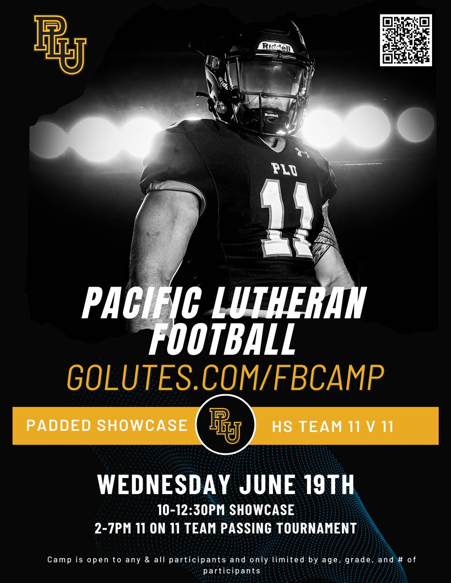 Excited for the invite @SpencerCrace and @PLUFootball - Look forward to competing. #GoLutes