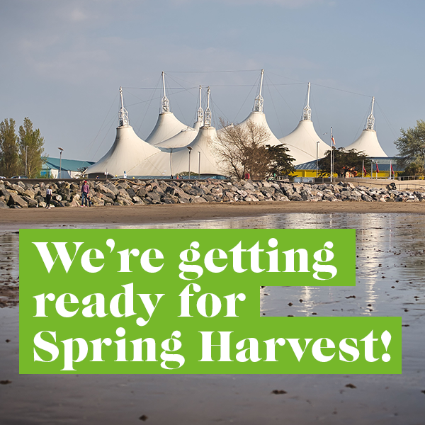 We're busy getting ready to be at Spring Harvest and we CAN'T WAIT to see everyone there! 💚 Who's going to be on site at either Minehead or Skegness this Easter? Make sure you come and say hi to us, we're going to be doing loads of exciting stuff across both sites! 👀🙌