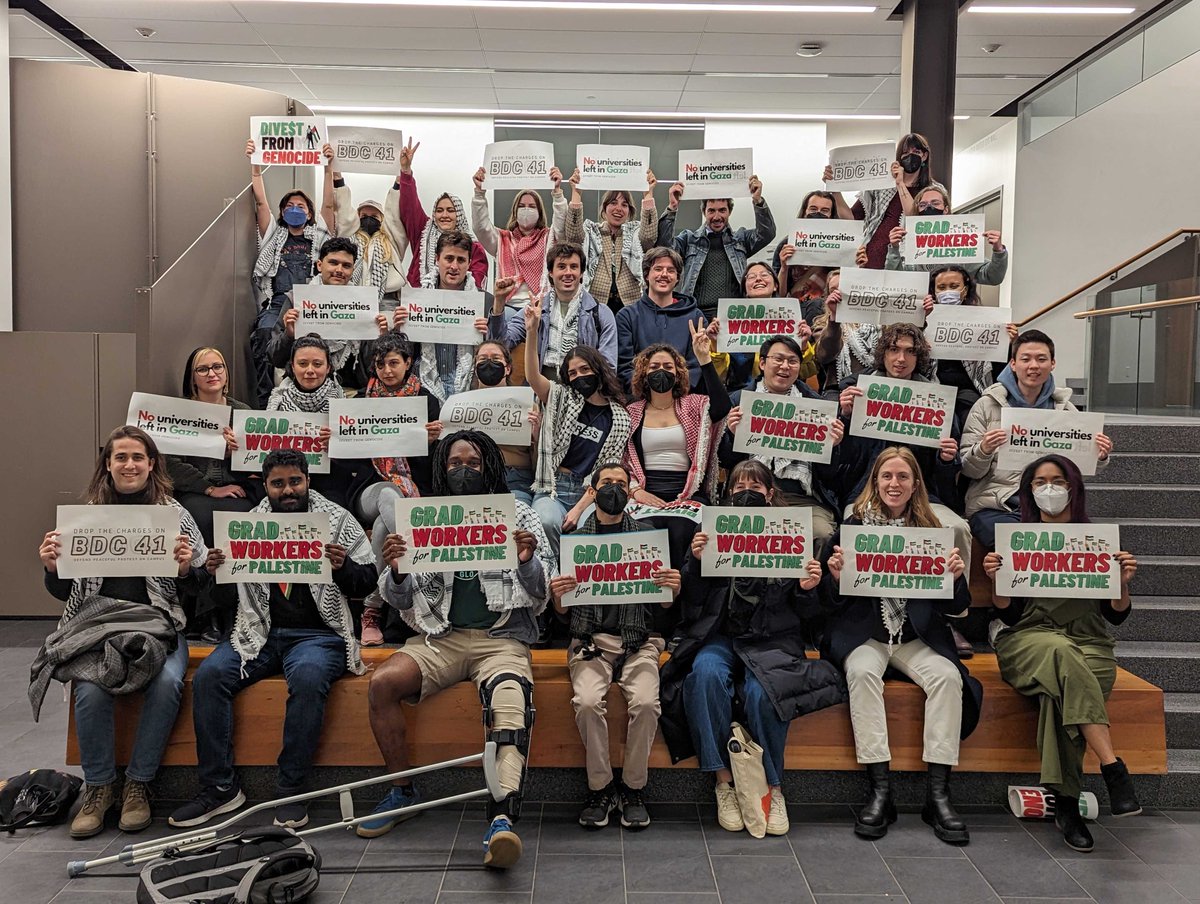 Grad workers at Brown are calling on the administration to divest their endowment from the occupation of Gaza!