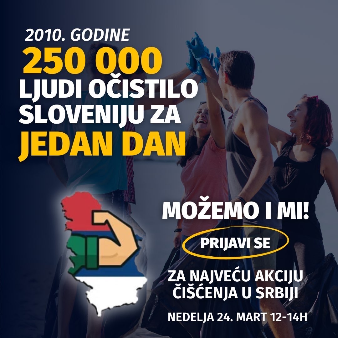 KPromeni's tweet photo. Hajde da zajedno očistimo Srbiju! 

Zavrni rukave, prijavi lokaciju koju želiš da očistiš i kreni sa čišćenjem u nedelju u 12h ⬆️

Link za prijavu: https://t.co/Q2nvPWEJGE 

#cisnjenje #srbija #Ekologija #zajednica #čišćenje #ekologija #lokacija #zelenilo https://t.co/uSDYtdTRxf