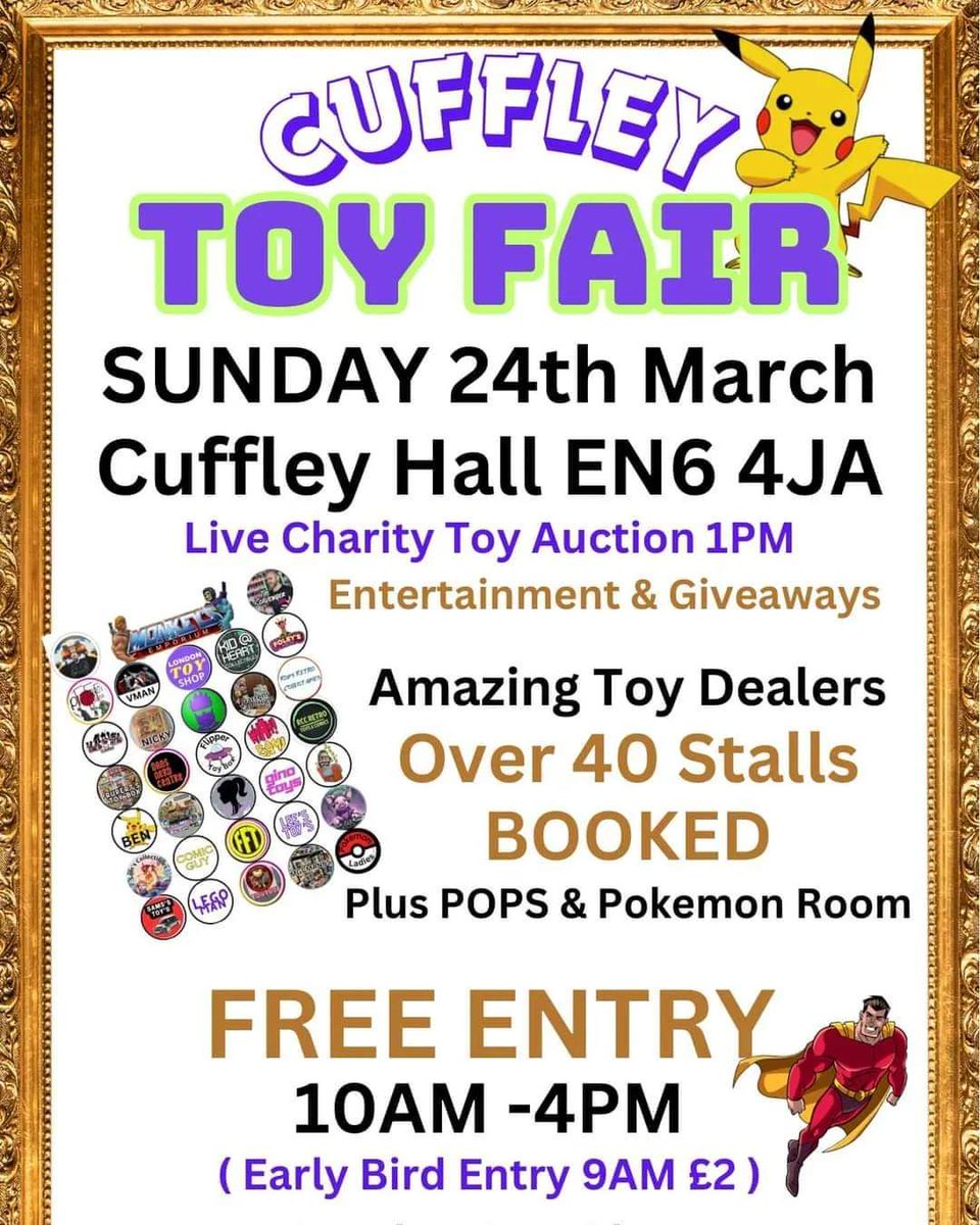 This Sunday we will be at the first Cuffley Toy Fair! Bringing lots of vintage #GIJoe and all sorts of other goodies! Going to be a great day for toy fans! #toyshow #toyfair