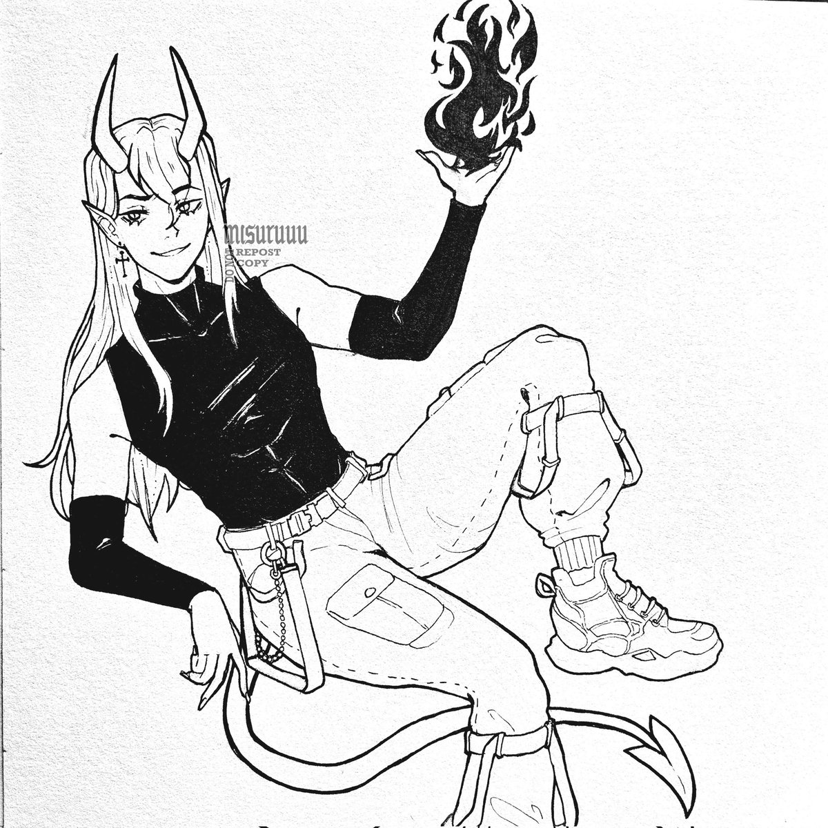comms open ⭑⊹⚝ 

B&amp;W prices:
Halfbody - 15€ 
Knee-up - 20€ 
Fullbody - 30€  

For Icon or others pls DM.

misuruuu.carrd.co 
(from my sketchbook, comms gonna be digital!!)