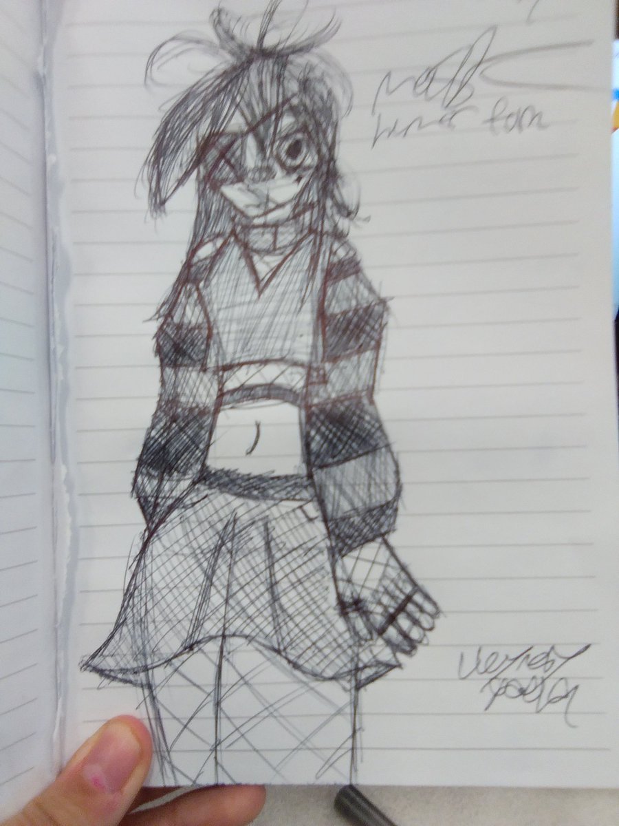 LucyMaryGacha's tweet photo. I call her mask. She from a rp. #roleplay #art #penart https://t.co/T6H6F8tB79