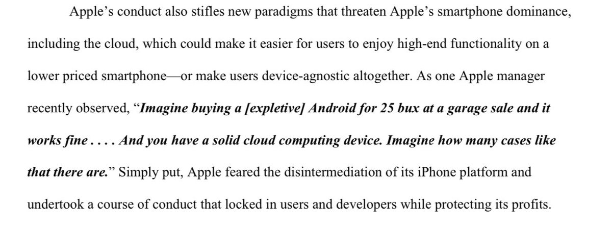 Apple manager quoted in US government’s lawsuit: “Imagine buying a [expletive] Android for 25 bux at a garage sale and it works fine…”