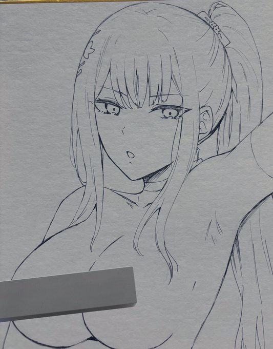 色紙1枚だけ描いた これから塗る 