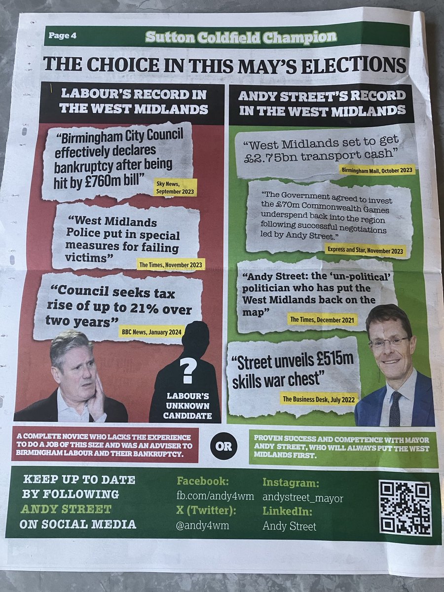 I counted seven references to Labour in the @andy4wm promotional material that landed today. One mention of Conservatives - I’ve highlighted it but you still get points for seeing it.
