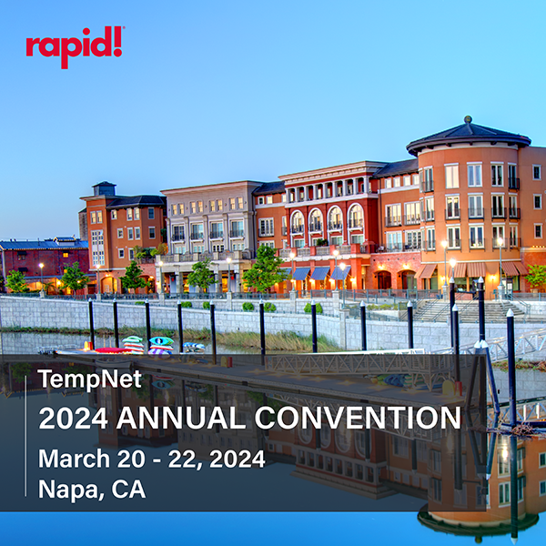 rapidPayCard's tweet photo. Join us at #TempNet 2024 Annual Conference in #Napa! Gain insights from #staffing experts nationwide. Visit our #rapid! booth for #EarnedWageAccess, #PayCard solutions. Plus, enjoy giveaways and network with industry pros! See you there! https://t.co/A02ZvGGmR6