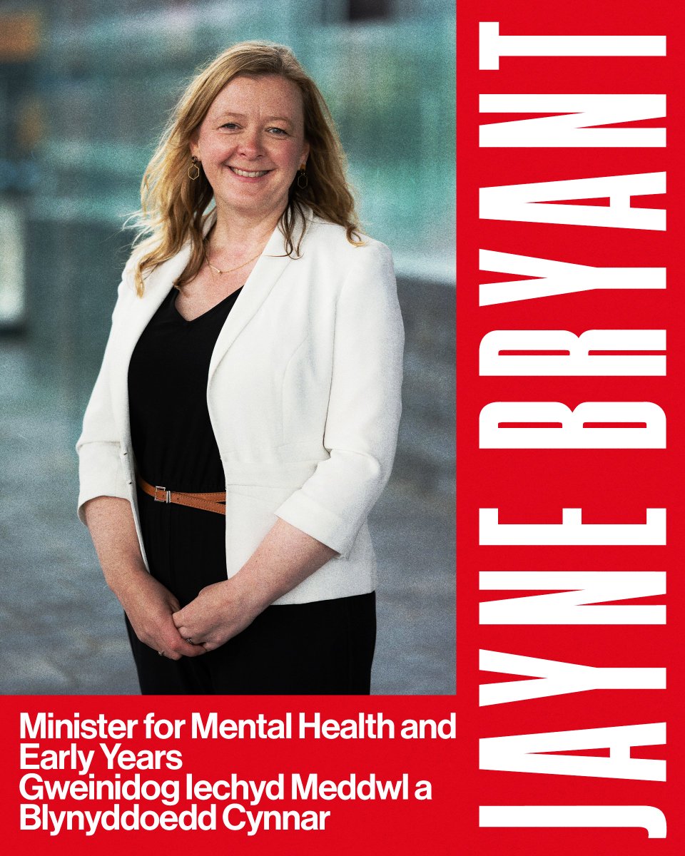 Jayne Bryant is Minister for Mental Health and Early Years. Jayne Bryant yw'r Gweinidog Iechyd Meddwl a Blynyddoedd Cynnar.