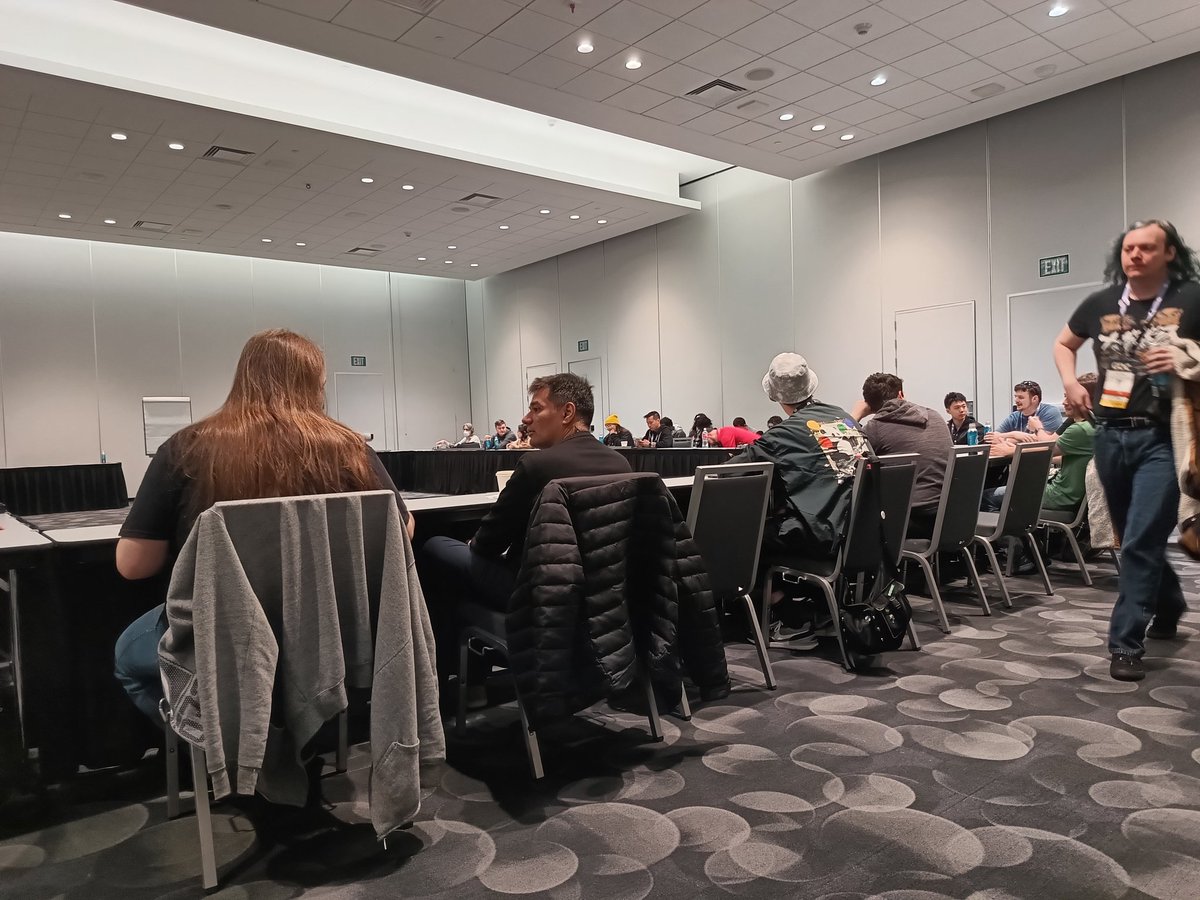 I've been organizing GGJ Guatemala for 9 years, so being here hearing and learning from the @globalgamejam roundtable, it's so cool! Thanks to their scholarship program I can be here ☺️. #GDC2024 #gamedev