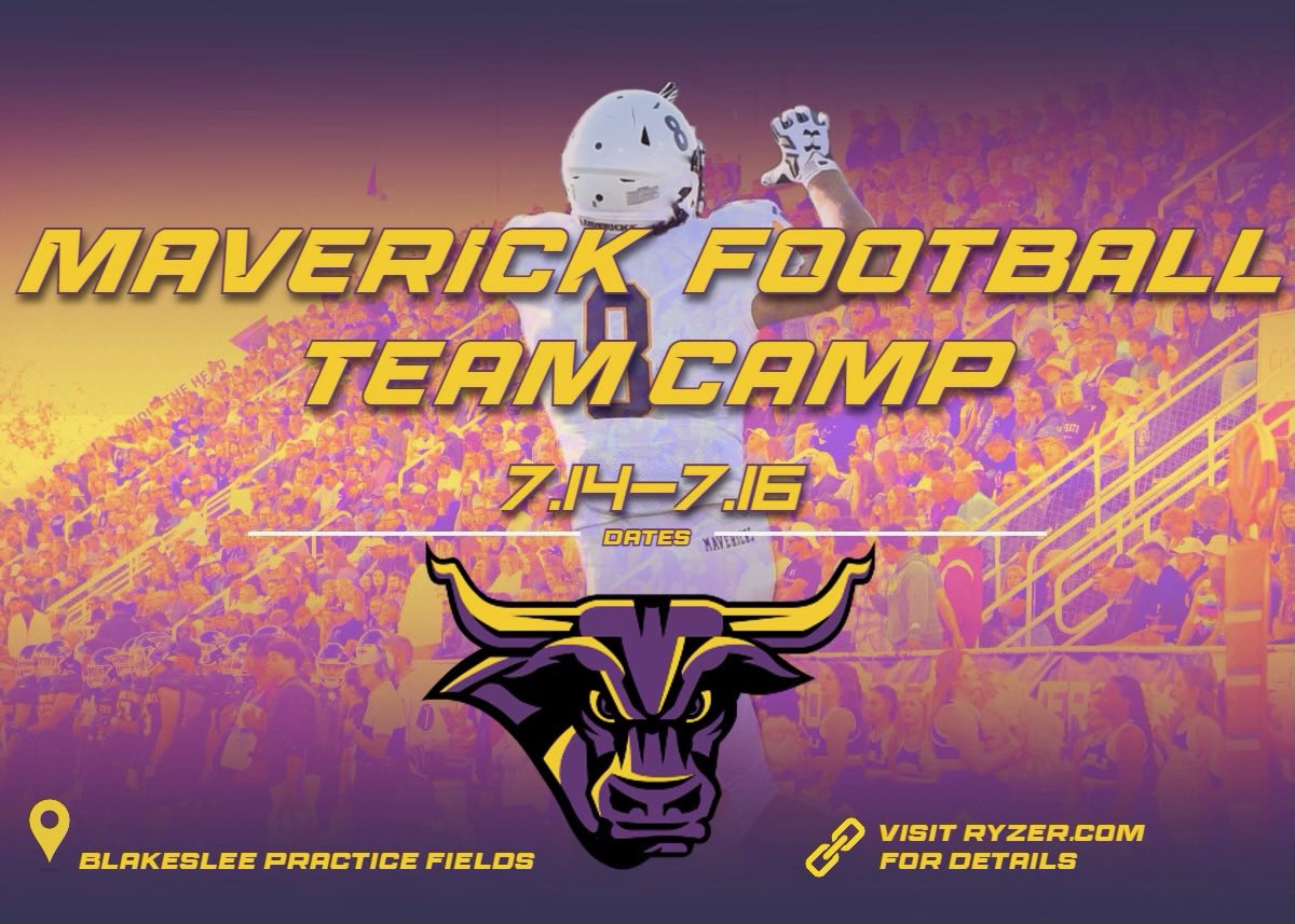 We are weeks away from Individual Camps! Coming up FAST!!!

We also have TEAM Camps this summer  to BUILD your TEAM chemistry! Get to do it on NFL Grade practice fields 😈🤘🏼

Let me know if you are interested! 

#MakeTheJourney #MavFam #RollHerd 1-0! 3%!

maverickfootballcamps.com