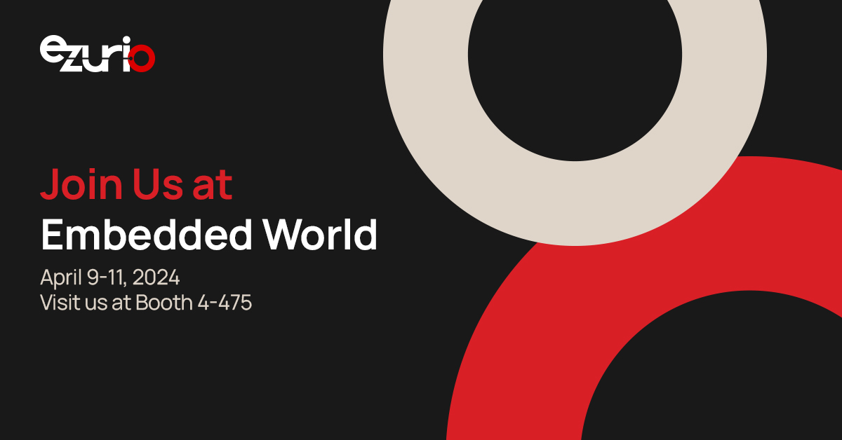 Heading to #EmbeddedWorld2024? Make sure you stop by the Ezurio booth (4-475) and meet your connectivity experts! Get a first look at our latest Wi-Fi 6/6E, Bluetooth LE, and System-on-Module products, including exclusive previews and demos. We look forward to seeing you.