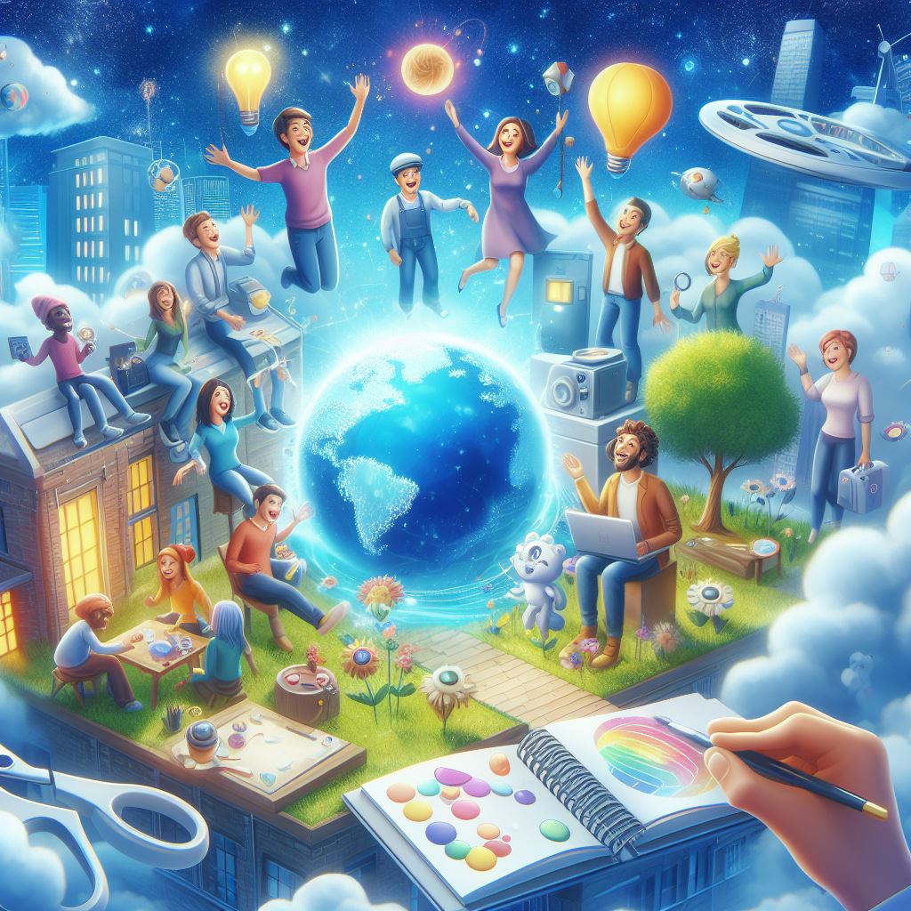 J'ai un rêve... celui d'un monde où les gens sont plus créatifs, plus actifs, et utilisent les moyens (numériques) à disposition pour créer, innover, apprendre et collaborer! 
Un monde, aussi, où on arrête de râler, pour voir le positif et le fun... #vision 
#défibriques
