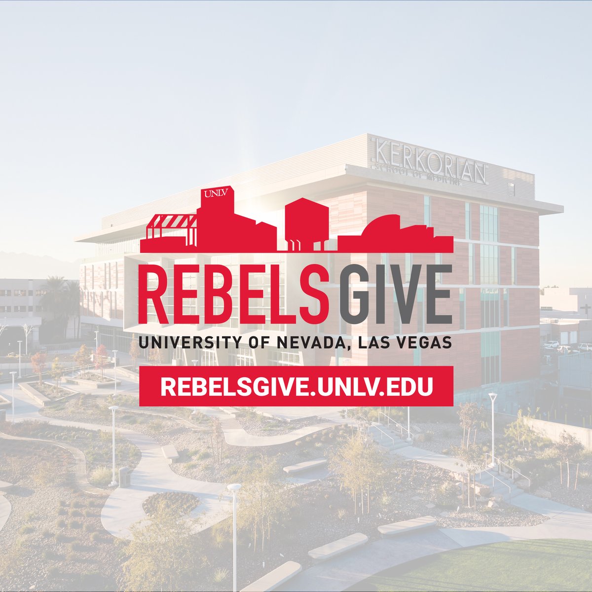 Today we are celebrating #RebelsGive ➡ The power of community! Help us transform healthcare in Southern Nevada by supporting our continued efforts to educate future doctors, engage in medical research, and provide high-quality care to the community! 🔗 rebelsgive.unlv.edu/pages/kirk-ker…