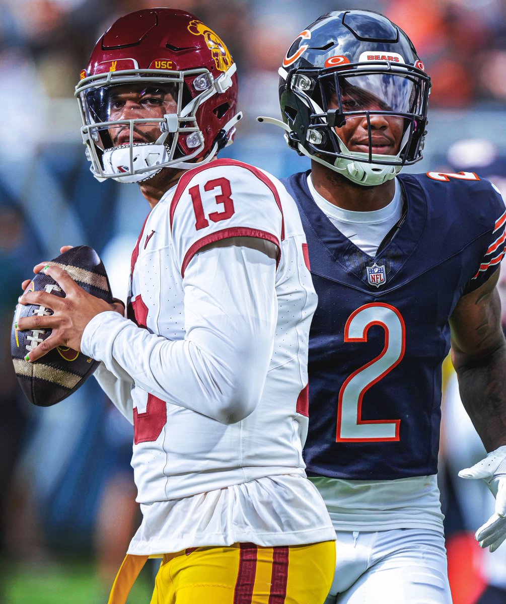 MLFootball's tweet photo. #Bears star DJ Moore on how Caleb Williams can earn respect in the locker room:

“I hope he just comes in and gets ready to work. YOU CAN’T WORRY ABOUT THE LEGACY OF JUSTIN FIELDS.”

👀 https://t.co/T4QzrD5sB5
