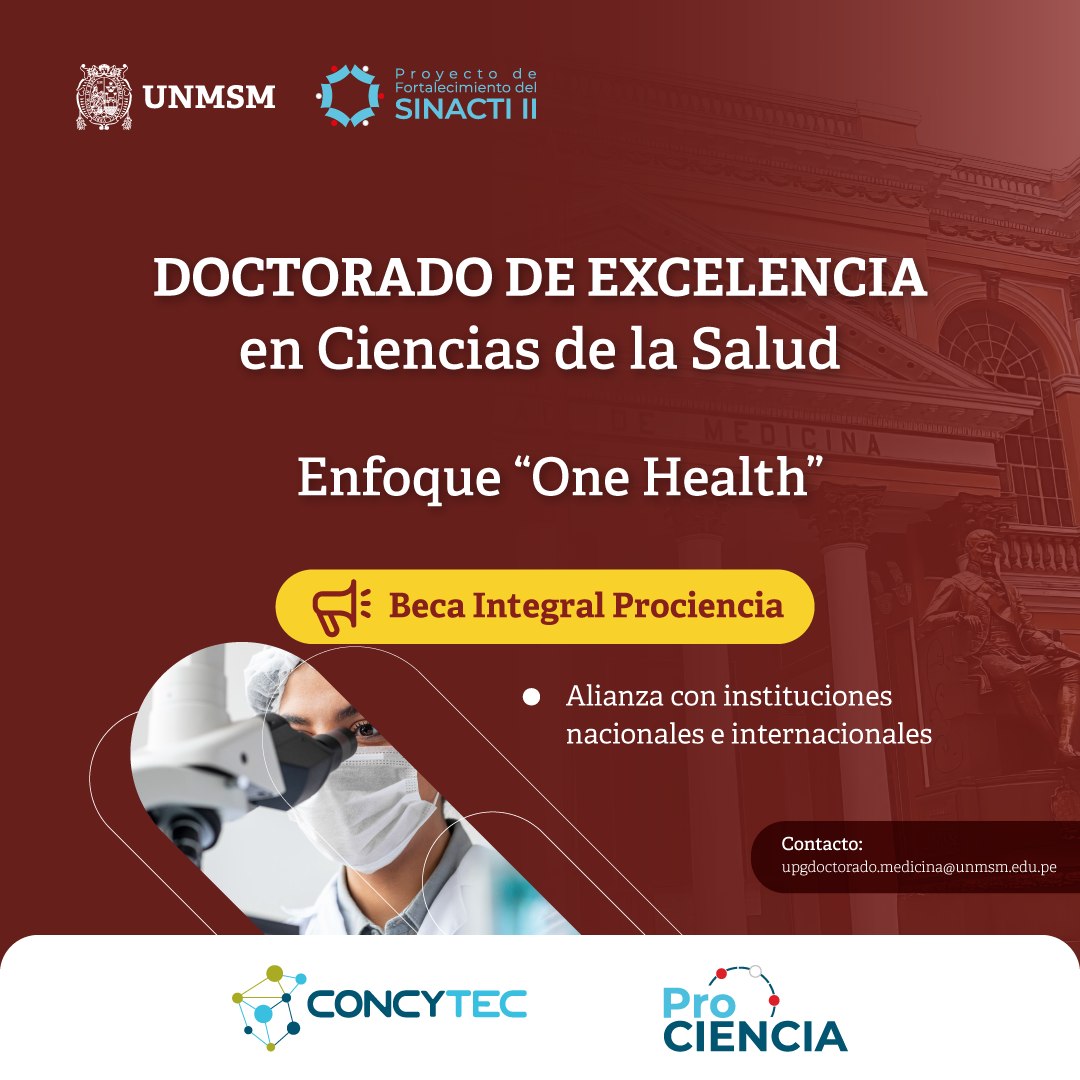 𝐇𝐎𝐘 𝐔́𝐋𝐓𝐈𝐌𝐎 𝐃𝐈́𝐀 𝐏𝐀𝐑𝐀 𝐏𝐎𝐒𝐓𝐔𝐋𝐀𝐑 𝐀 𝐍𝐔𝐄𝐒𝐓𝐑𝐎 𝐃𝐎𝐂𝐓𝐎𝐑𝐀𝐃𝐎 𝐃𝐄 𝐄𝐗𝐂𝐄𝐋𝐄𝐍𝐂𝐈𝐀 𝐁𝐞𝐜𝐚𝐬 𝐞𝐧 𝐀𝐥𝐢𝐚𝐧𝐳𝐚𝐬 𝐈𝐧𝐭𝐞𝐫𝐢𝐧𝐬𝐭𝐢𝐭𝐮𝐜𝐢𝐨𝐧𝐚𝐥𝐞𝐬 𝟐𝟎𝟐𝟒 - Doctorado en Ciencias de la Salud. Más información al +51 992 403 805
#becas