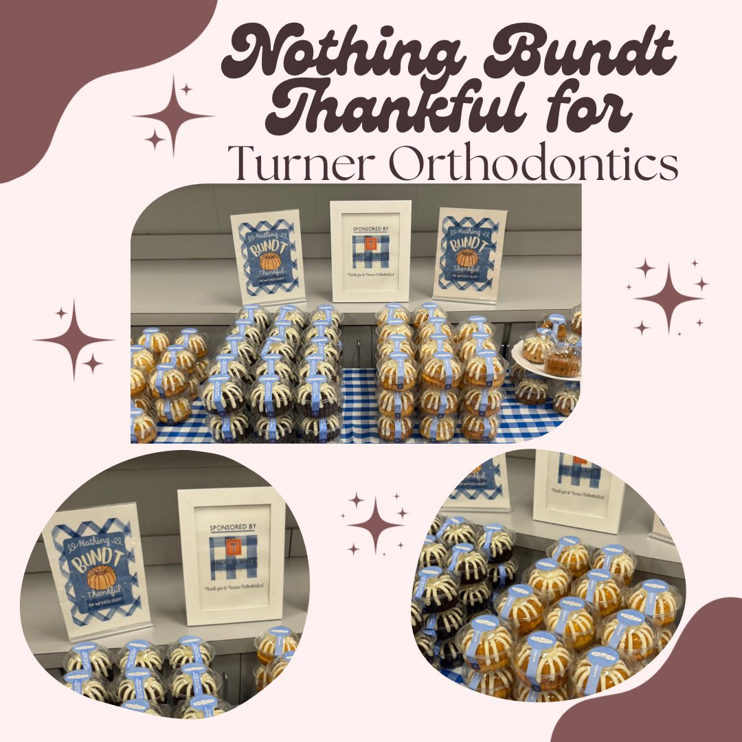 We are so thankful for treats from Turner Orthodontics! #allotts #lottspto #turnerorthodontics #nothingbundtcakes @lottspto @TurnerOrtho