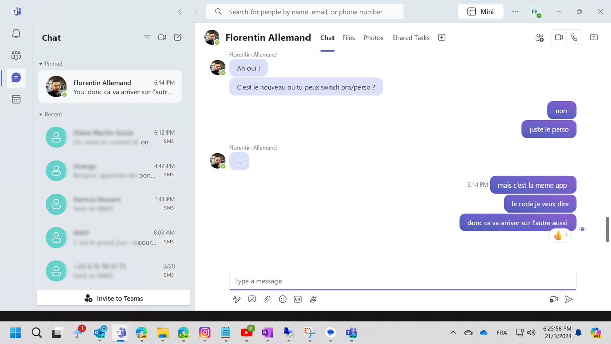 flobo09's tweet image. New Microsoft Teams UI just rolled out.  #Windowsinsiders