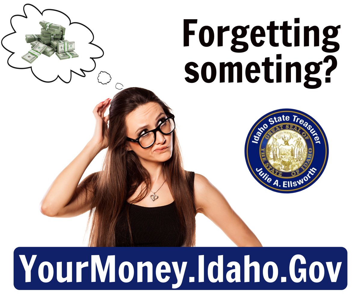 Happy National Memory Day! 🐘
Did you forget or did NOT know about lost money? It's okay, it's happened to many of us! 

🤑Check now to see if you have any unclaimed property!
YourMoney.Idaho.gov

#unclaimedproperty
#idaho
#idahostatetreasurer