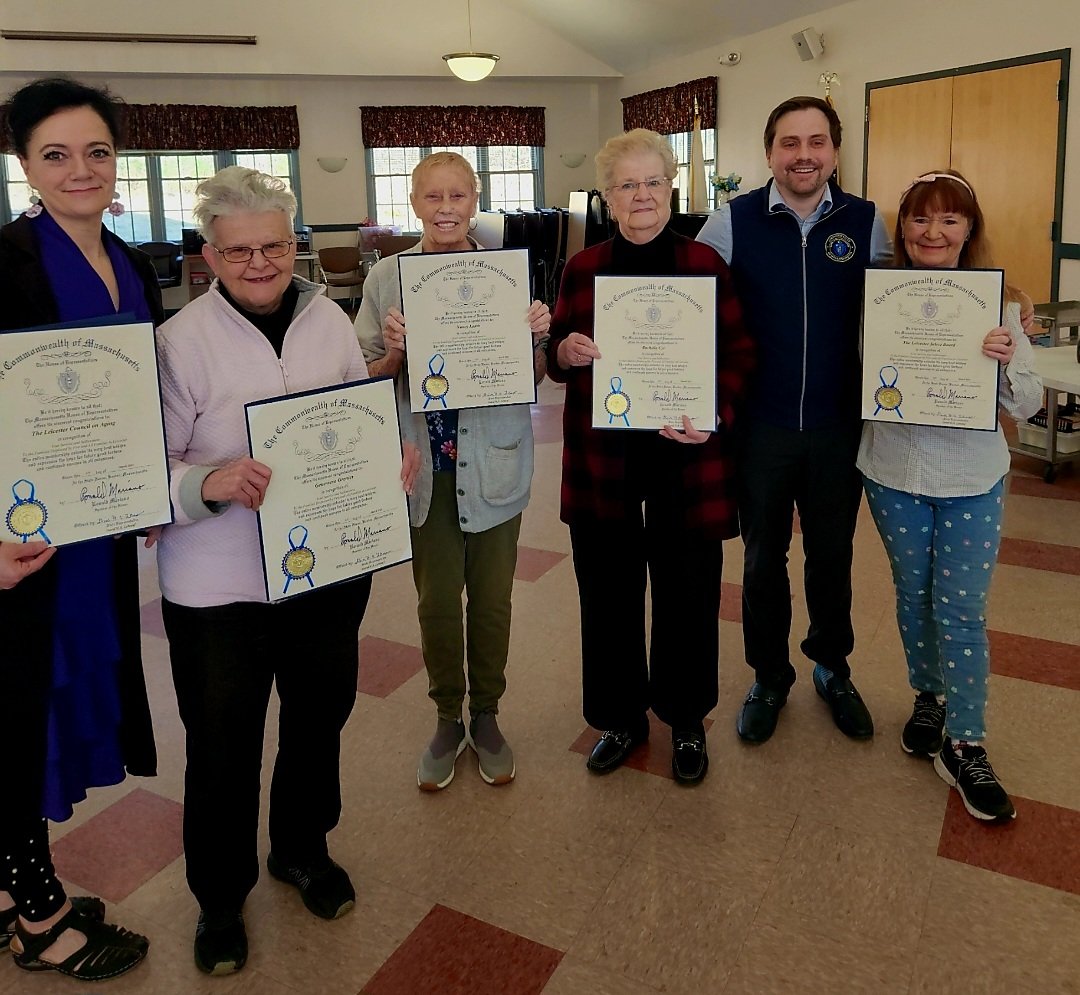 @Bob_Lazzari @ChristineBemis2 @MatthewXJoseph @masscoa Honored to receive recognition from the MA House of Representatives for our #volunteerism at the Leicester Senior Center, Council on Aging, by MA Speaker of the House Ronald Mariano, offered by MA State Rep @DavidLeBoeuf for