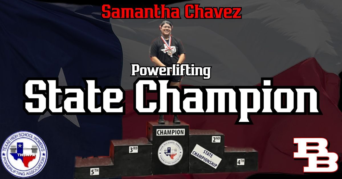 🙌🙌Samantha Chavez recently won the state championship in Powerlifting! She is being honored by the high school students and faculty today. Congratulations Sam! #BorgerISD #StateChamp 🐾❤️