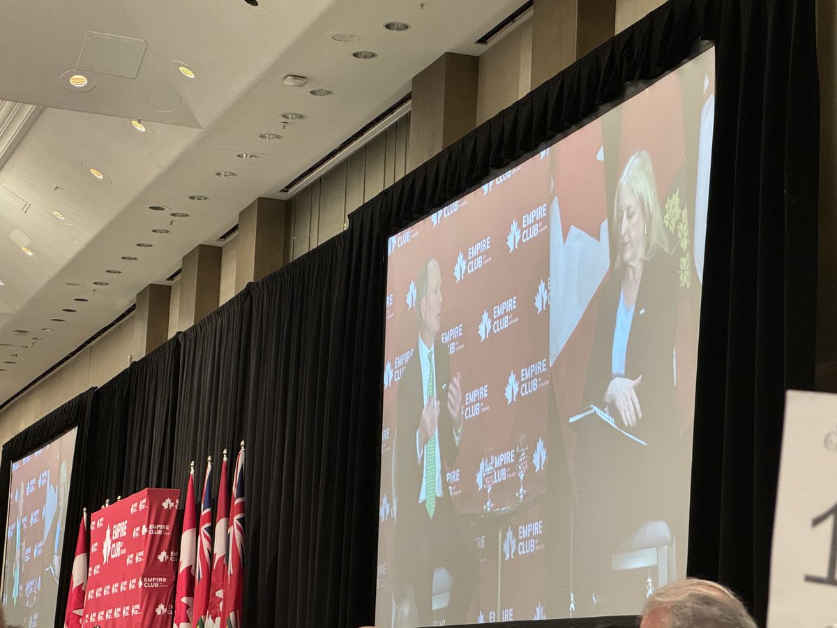 Great to see ⁦@PBethlenfalvy⁩ at the Empire Club. While discussing continued investments he said seniors built this province. We need to take care of them. I’m hopeful this means we will get more funding for long term care capital development ! ⁦@AdvantAgeOnt⁩