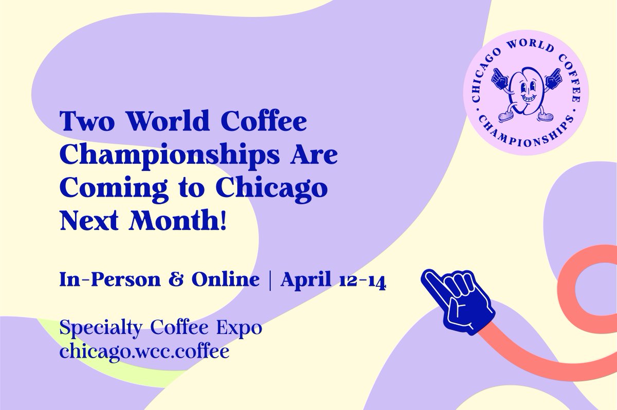 Join the excitement at Specialty Coffee Expo in Chicago next month as the World Coffee Championships kick off! Cheer along in person in Chicago, by watching the competition live stream on bit.ly/3vtvd7p, or follow on the WCC socials.

More: bit.ly/3vtvd7p