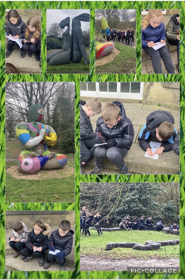 During our visit to @YSPsculpture today, we visited lots of interesting sculptures, discussed the materials and processes used and produced sketches of them using similar techniques to the original artists. #CopleyOpportunity #CopleyArt