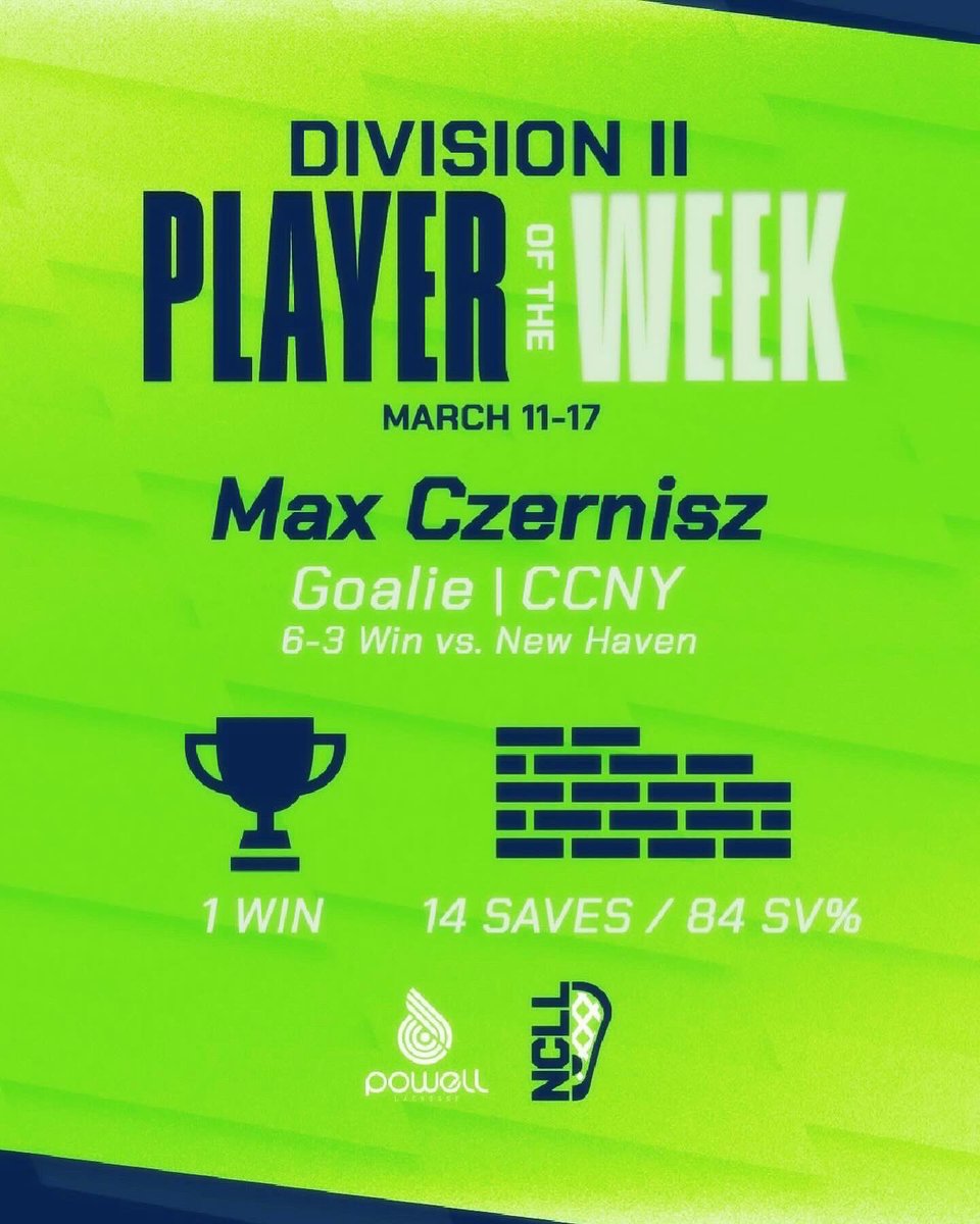 Division II @powelllacrosse Player of the Week