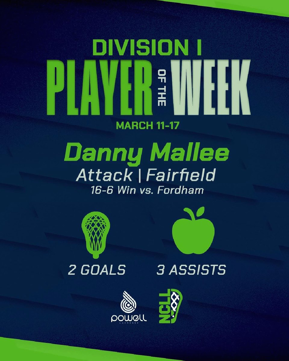 Division I @powelllacrosse Player of the Week