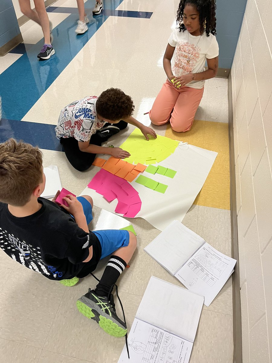 Post It Note Art to practice relating fractions and decimals <a href="/NFP_Elementary/">North Forest Pines</a>