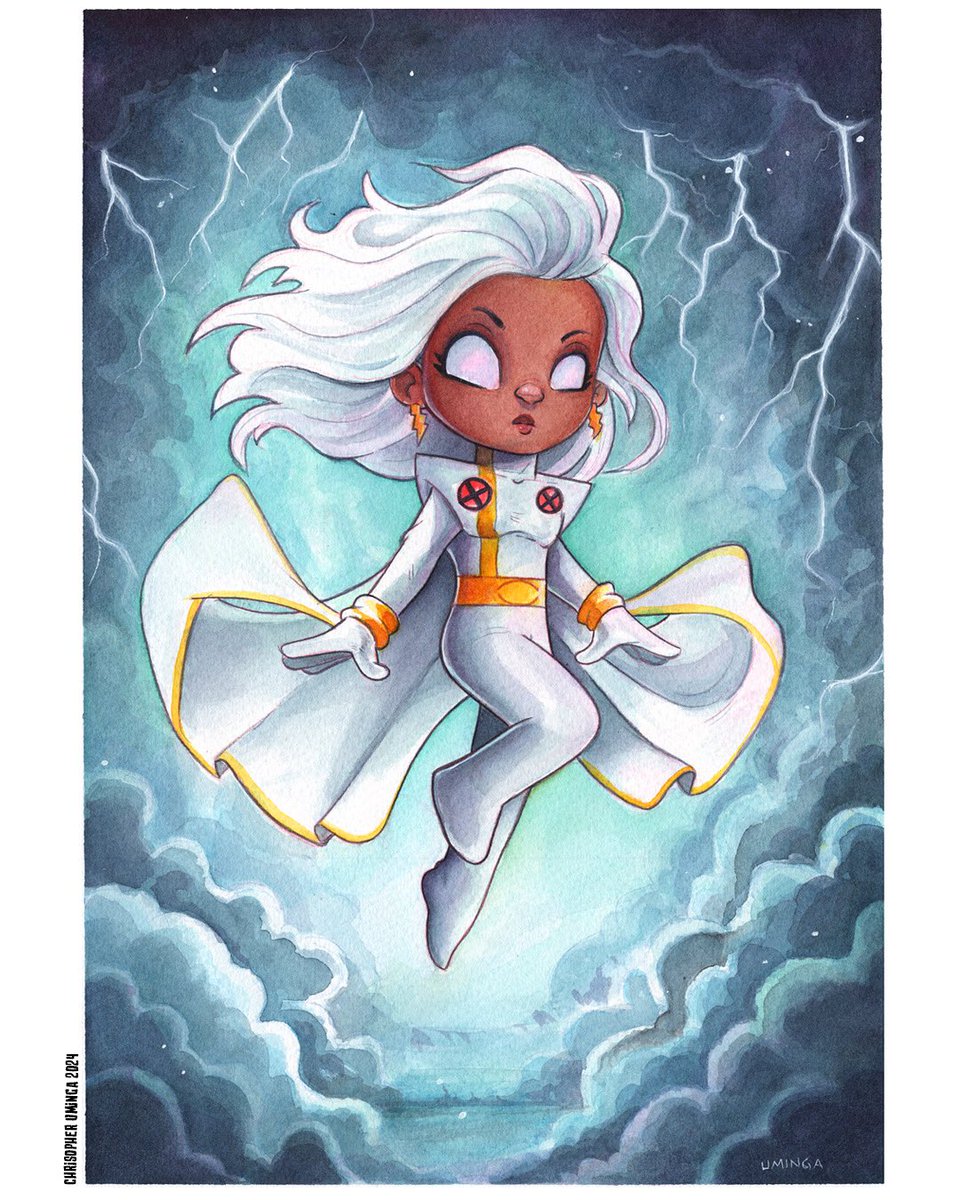 Storm watercolor painting. #storm #xmen #xmen97 #watercolor